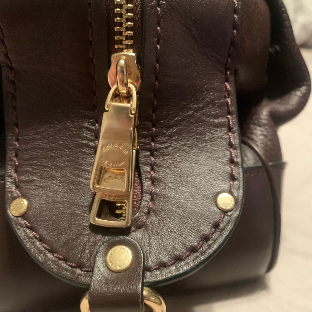 Coach Oxblood Colored Lane Satchel Gem